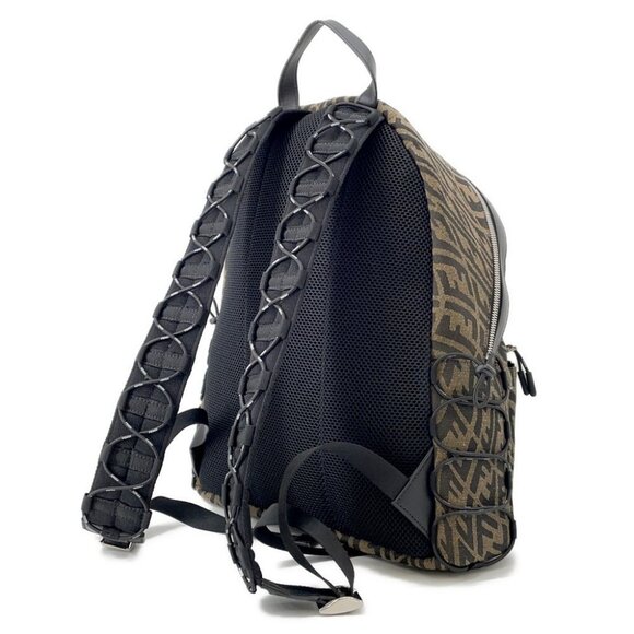 FENDI FF Vertigo Backpack Canvas Brown - Picture 3 of 9